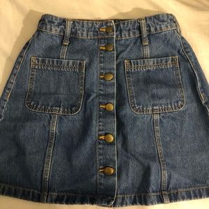 Button up denim Skirt